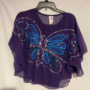 NWT Justice butterfly top